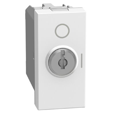 Conmutador con llave estrecho 1 módulo BTICINO Light Now YW4022 white