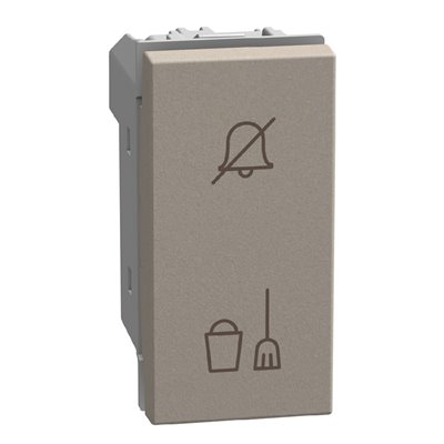 Conmutador habitación hotel estrecho 1 módulo BTICINO Light Now YG4027HN stone