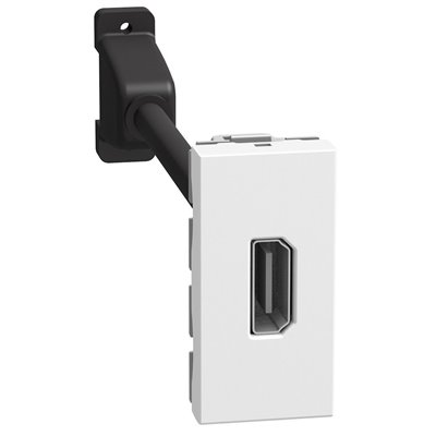 Base HDMI 2.0 preconectado 1 módulo BTICINO Light Now YW4284P blanco