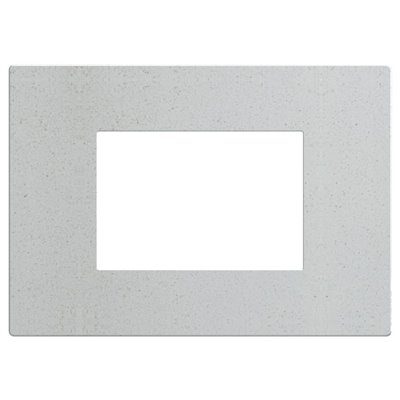 Marco embellecedor 3 módulos centrados BTICINO Light Now YA4803WV white fiber