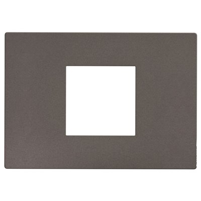 Marco embellecedor 2 módulos centrados BTICINO Light Now YA4819GM stone moka
