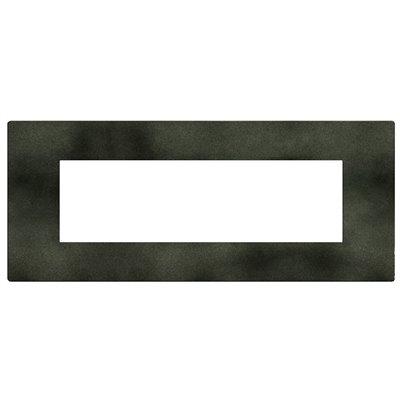 Marco embellecedor 7 módulos centrados BTICINO Light Now YA4807DG dark green