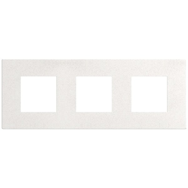 Marco embellecedor 2+2+2 módulos BTICINO Light Now YA4802M3WV white fiber