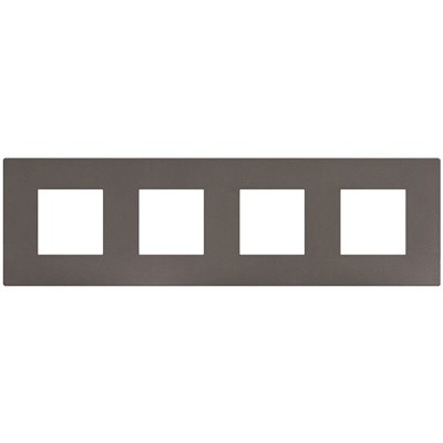 Marco embellecedor 2+2+2+2 módulos BTICINO Light Now YA4802M4GM stone moka