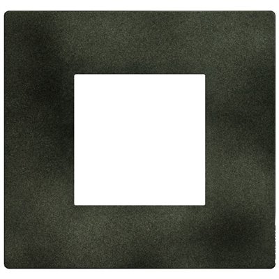 Marco embellecedor 2 módulos BTICINO Light Now YA4802DG dark green