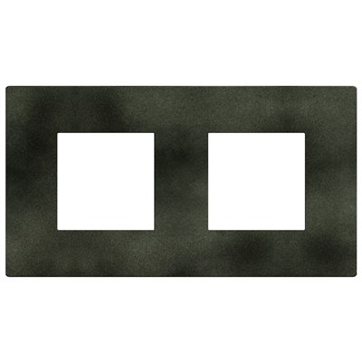 Marco embellecedor 2+2 módulos BTICINO Light Now YA4802M2DG dark green