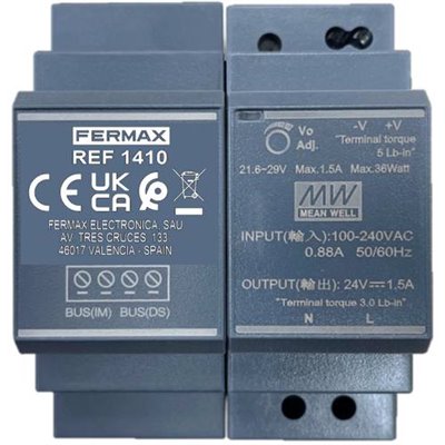 Alimentador kit WAY DIN4 24VDC-1,5A repuesto FERMAX 1410