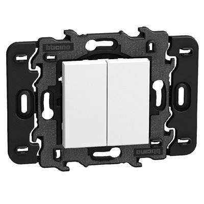 Control doble inalámbrico sin pila 2 módulos BTICINO Light Now Netatmo YW4003CWDG white