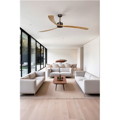 Ventilador SMART Wiz de techo Faro Barcelona 34200AWW KAUAI Marron