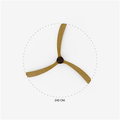 Ventilador SMART Wiz de techo Faro Barcelona 34200AWW KAUAI Marron