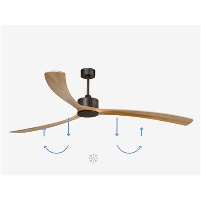 Ventilador SMART Wiz de techo Faro Barcelona 34200AWW KAUAI Marron