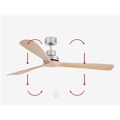 Ventilador SMART Wiz de techo Faro Barcelona 33504DCWW LANTAU XL niquel mate/pino