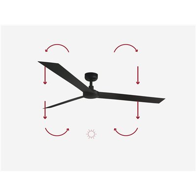 Ventilador SMART Tuya de techo FARO Barcelona 34293WT CRUISER XL Negro