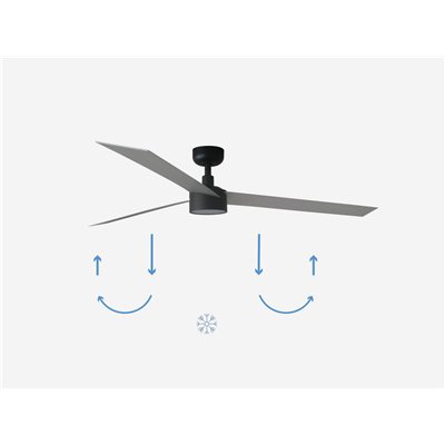 Ventilador Led SMART Wiz de techo FARO 34287WW-1TW CRUISER XL Negro/Aluminio